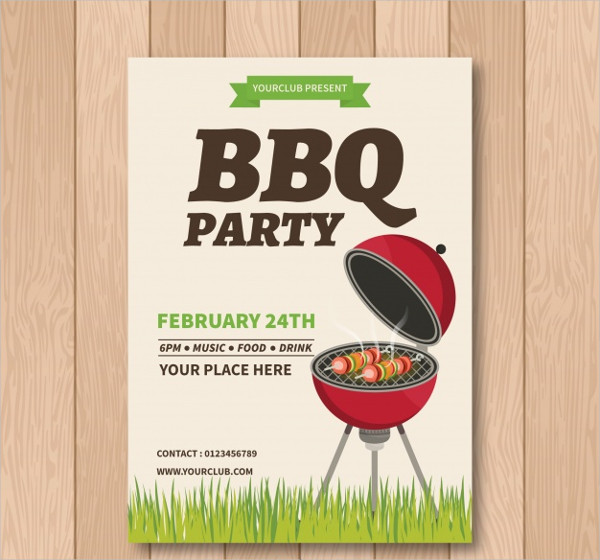 Bbq Invitation Template With Grill