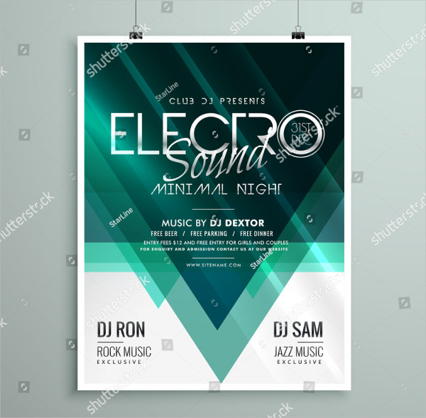 Beautiful Electro Club Party Flyer Template Design