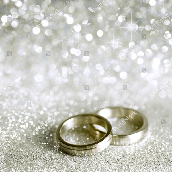 Beautiful Silver Background With Wedding Rings