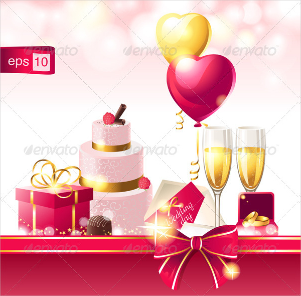 Bright Wedding Background In Pink Colors