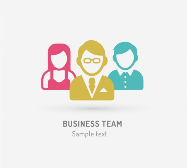 Business Team Free Vector Logo Template