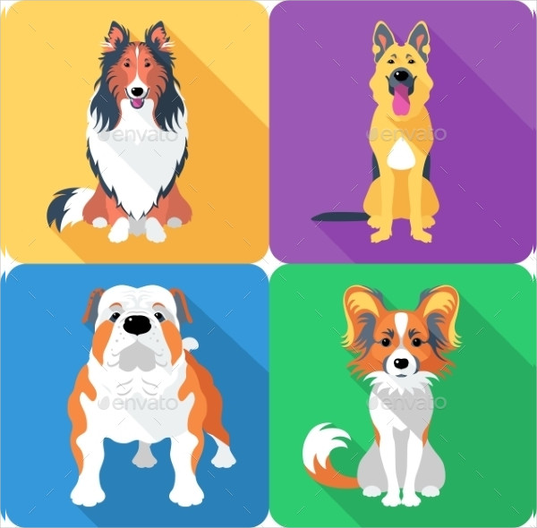 Cheerful Dog Icon Template