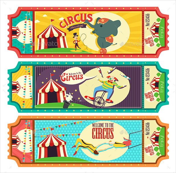 Circus Ticket Design Template