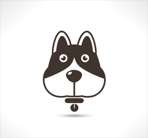 Cute Dog Icon Set Template