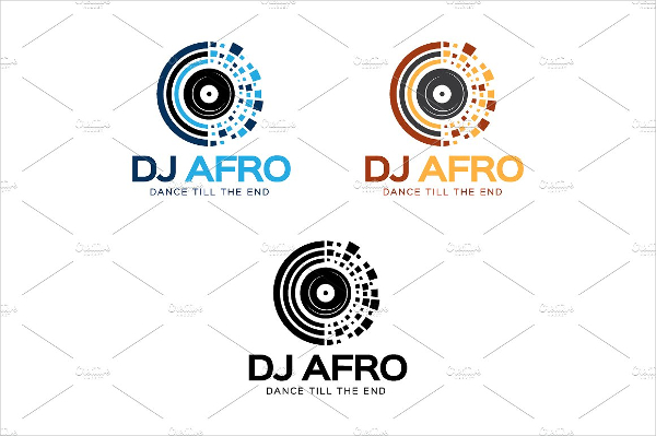 DJ Afro Logo Template