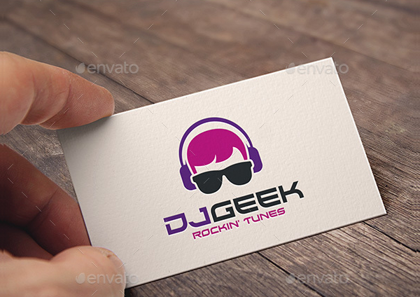 DJ Geek Logo Template