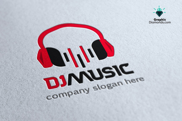 DJ Music Logo Template