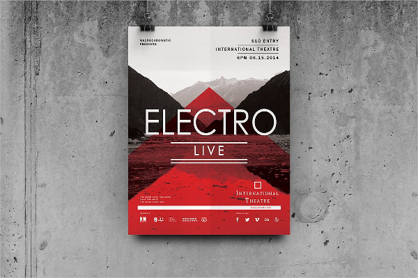 Electro Live Concert Flyer Templates