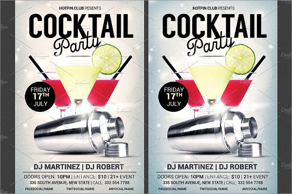 Elegant Cocktail Party Flyer Template