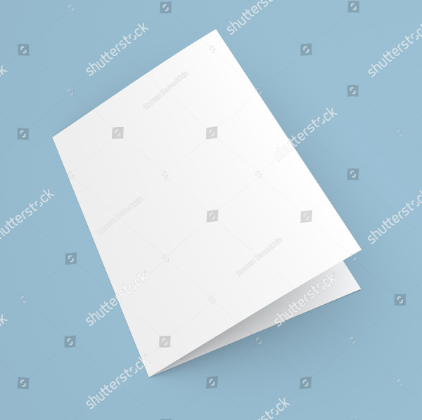 Folded White Card Mockup