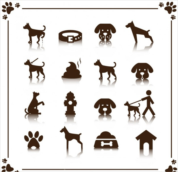 Free Vector Dog Icon Template