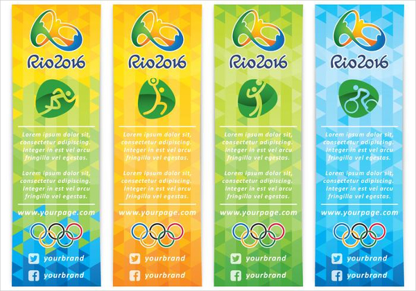 Free Vertical Olympic Banner Vector