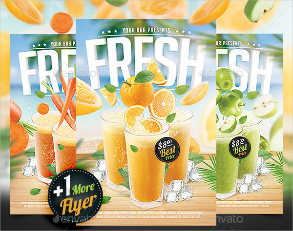 Fresh Juice Cocktail Flyer Template