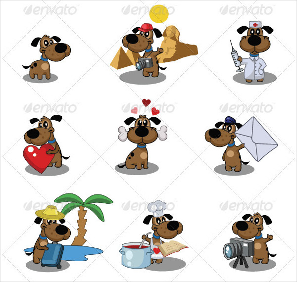 Fully Editable Dog Icon Set