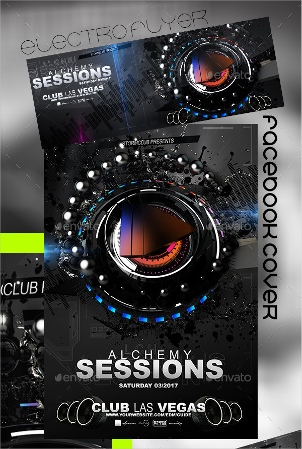 Fully Editable Electro Flyers Template