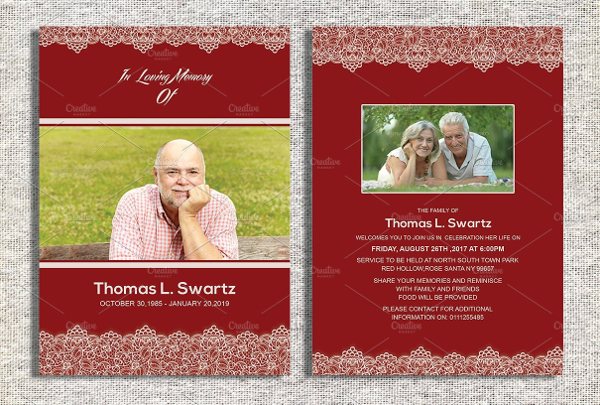 Funeral Programs Card Template