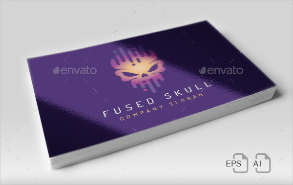  Fused Skull Logo Design