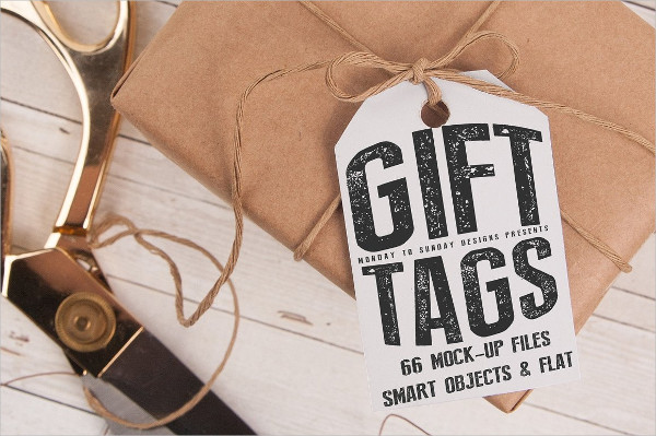 Gift Tags Mockup Smart Objects