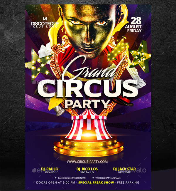Grand Circus Party Flyer Template