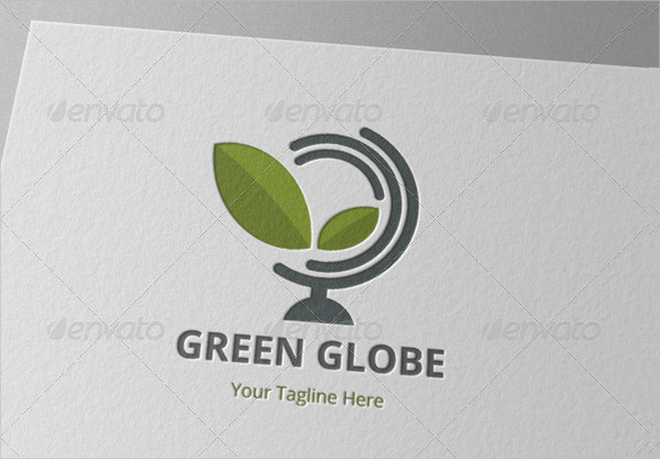 Green Leaf Globe Logo