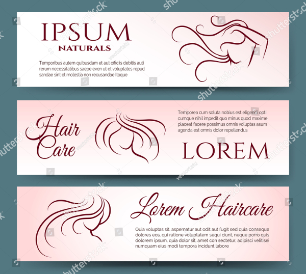 Hair Care Banners Set