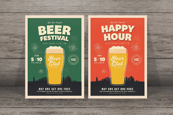 Happy Hour Beer Festival Party Flyer