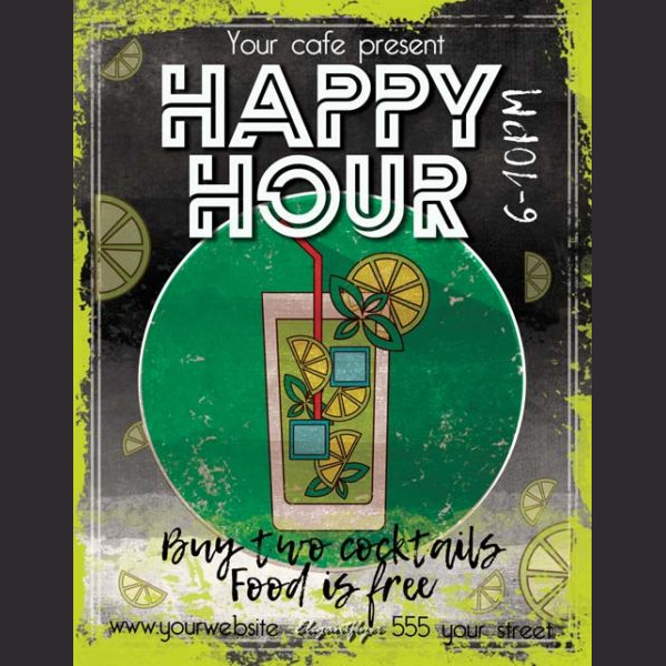 Free Happy Hour Flyer Template