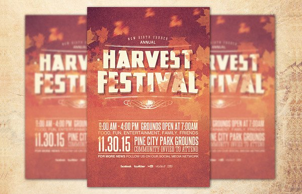 Harvest Festival Clinic Flyer Template