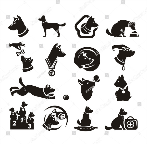 Isolated Dog Icon Design Template