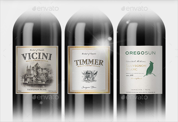 Label Design Template Wine And Cider Bottle