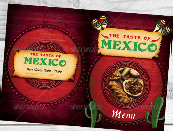 Mexican Restaurant Menu PSD Template