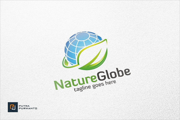 Nature Globe Logo Template