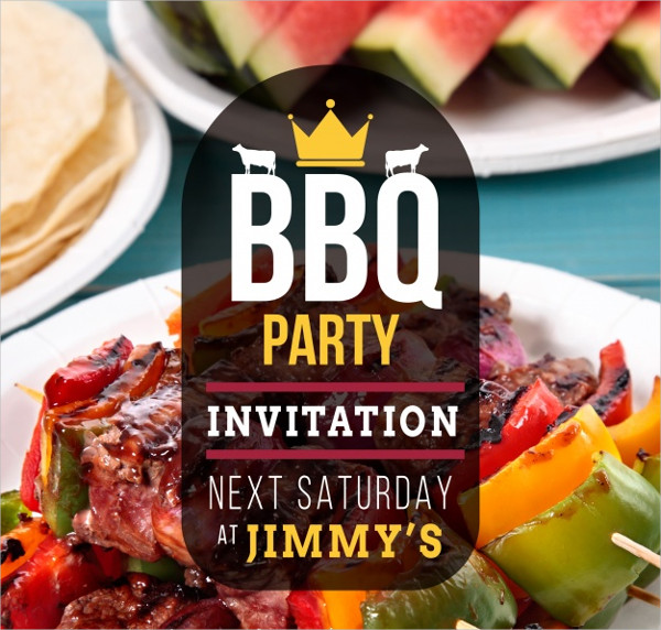 Nice BBQ Invitations Template