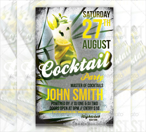 Cool Cocktail Party Flyer Template