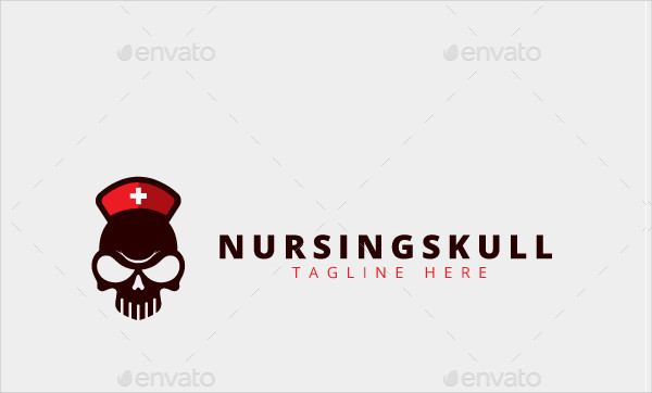 Nursing Skull Logo Design
