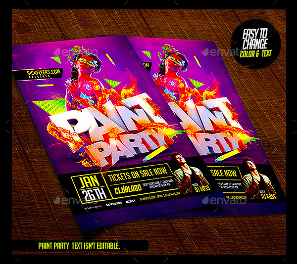 Paint Party Design Flyer Template