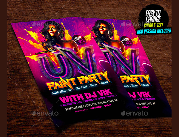 Unique Painting Flyer Template