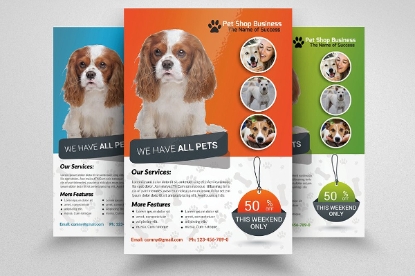 Pet Shop Business Flyer Template