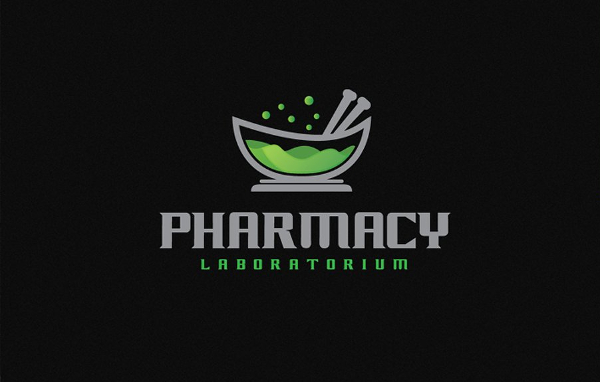 Pharmacy Lab Design Logo Template