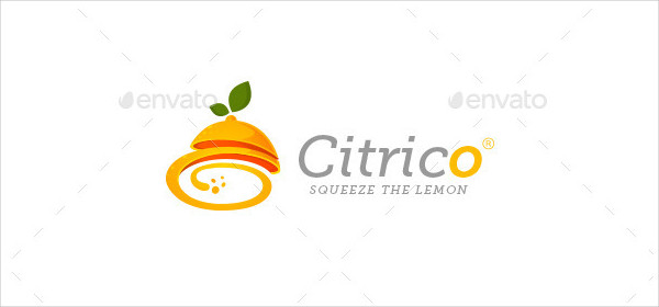 Restaurant Lemon Head Logo Template