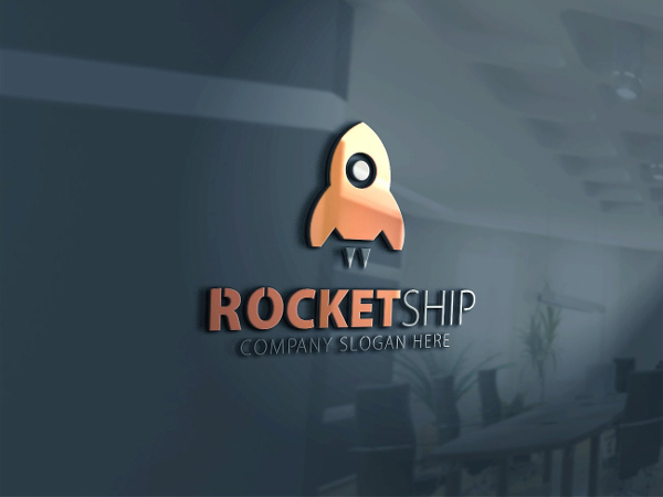 Rocket Ship Vintage Logo Template