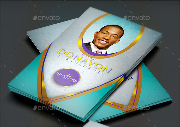 Royal Teal Church Business Card Template