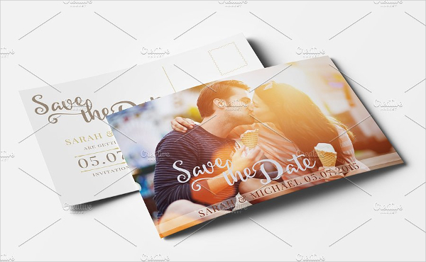 Save The Date Eleganta Postcard Template