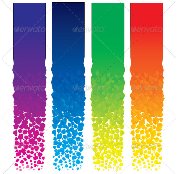 Set Of Colorful Vector Vertical Banners