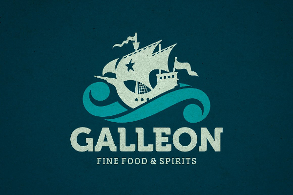 Ship Galleon Logo Template