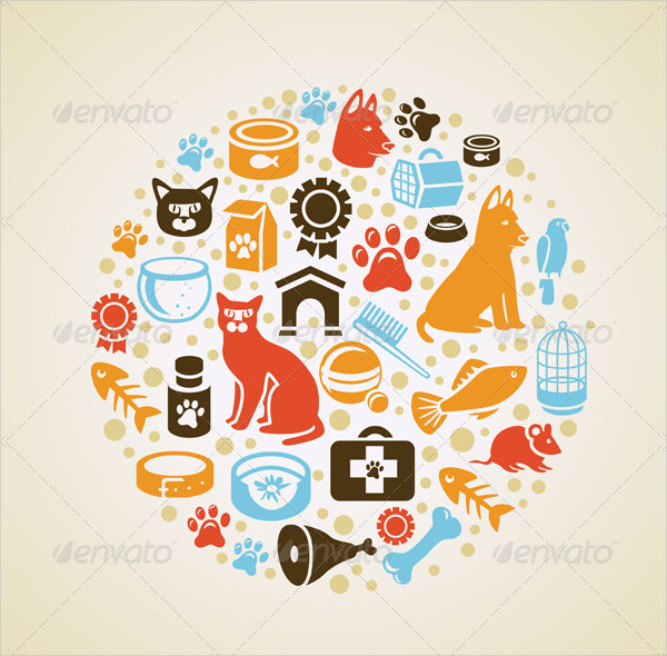 Vector Concept With Cat And Dog Icons