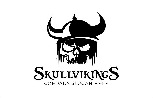 Viking Skull Logo Template