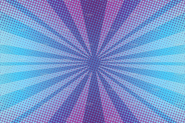 Violet Rays Pop Art Background