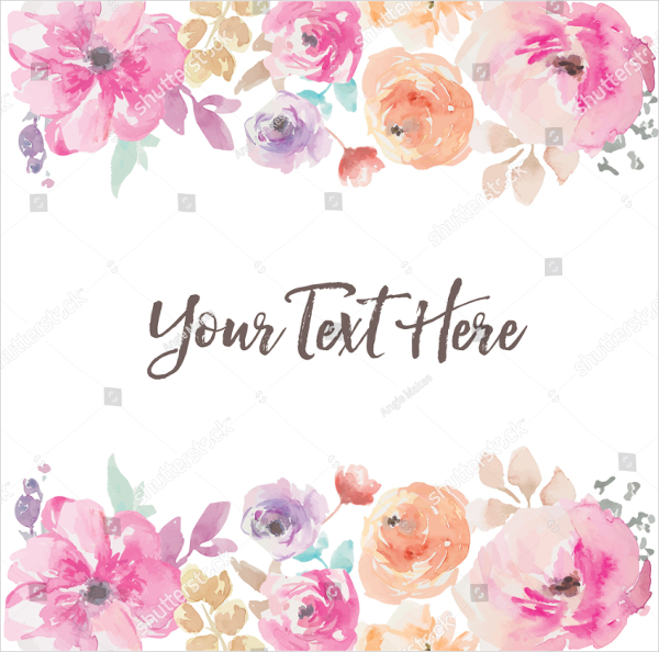 Watercolor Flower Vector Background