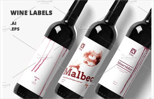 Wine Drip Label Design Templates